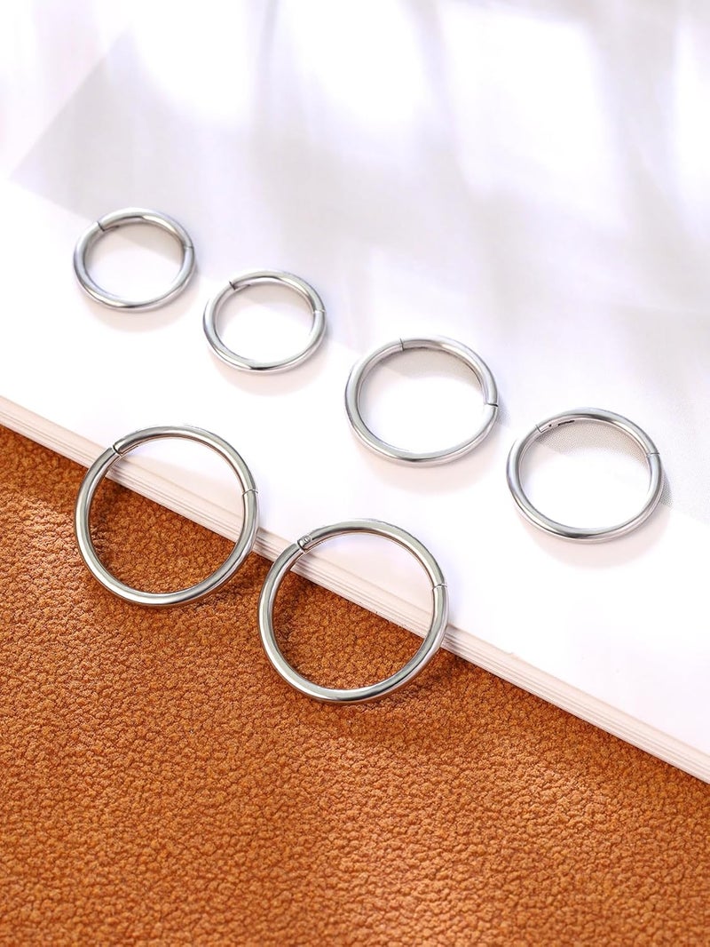 Leocuci Store Nose Piercings Studs Hoop Nose Rings for Women Gold Plated - Image 5